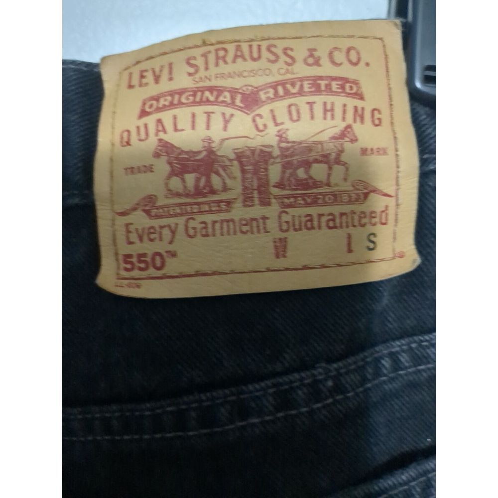 Levi's 550 Relaxed Fit Tapered Leg Womens Size 16 Reg S Black‎ Jeans - Picture 4 of 7